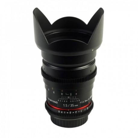 Optique vidéo Samyang 35mm T1.5 pour boîtiers Canon (reflex EOS ou caméras C)