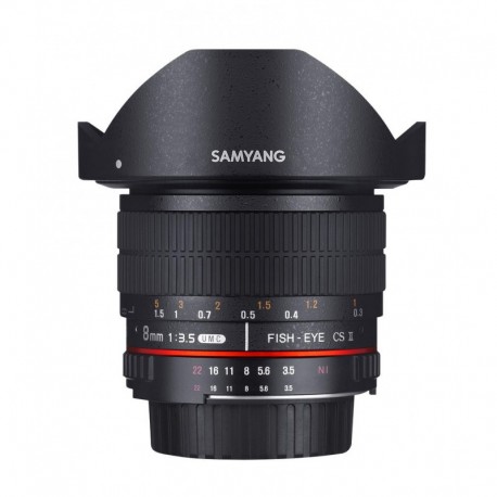 Objectif fisheye Samyang 8mm AE Nikon CS II Ref SAM8NIKONAE_CSII